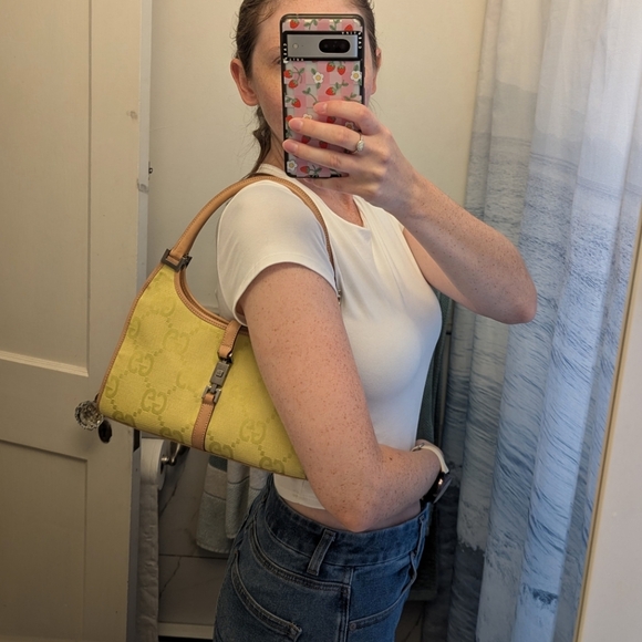 Gucci Jackie Jumbo GG Neon Yellow/Green Bag - Picture 14 of 17